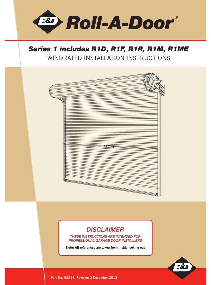 B&D Roll-A-Door R1D installation instructions