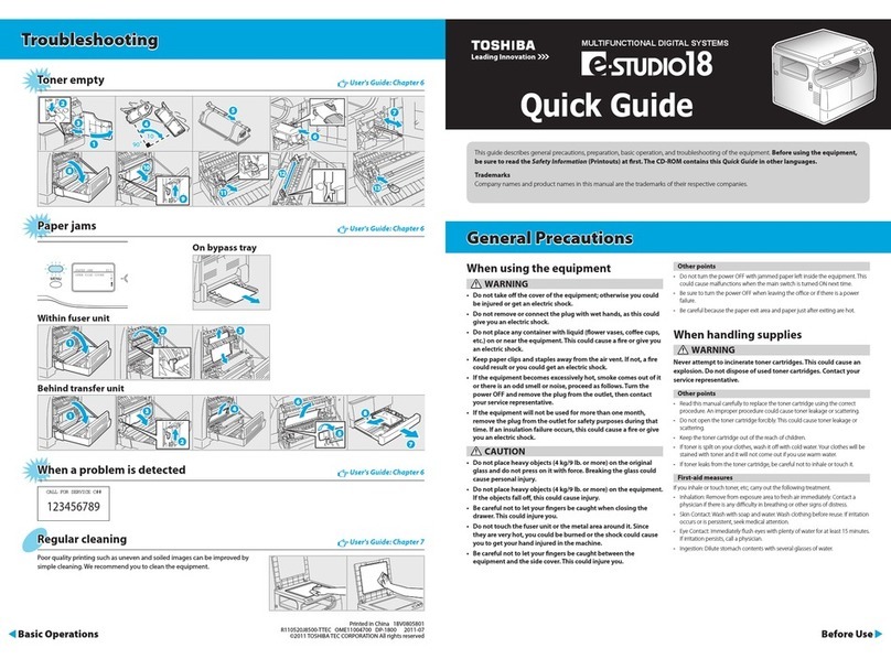Toshiba E-Studio 18 User manual