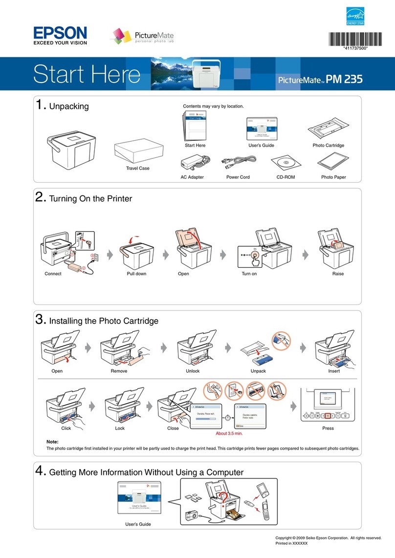 Epson PictureMate PM 235 Instruction Manual