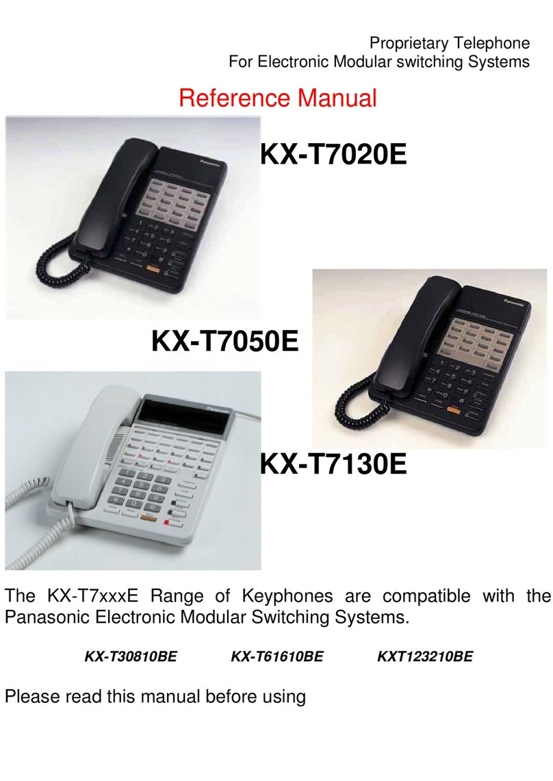 Panasonic KX-T7020E User manual