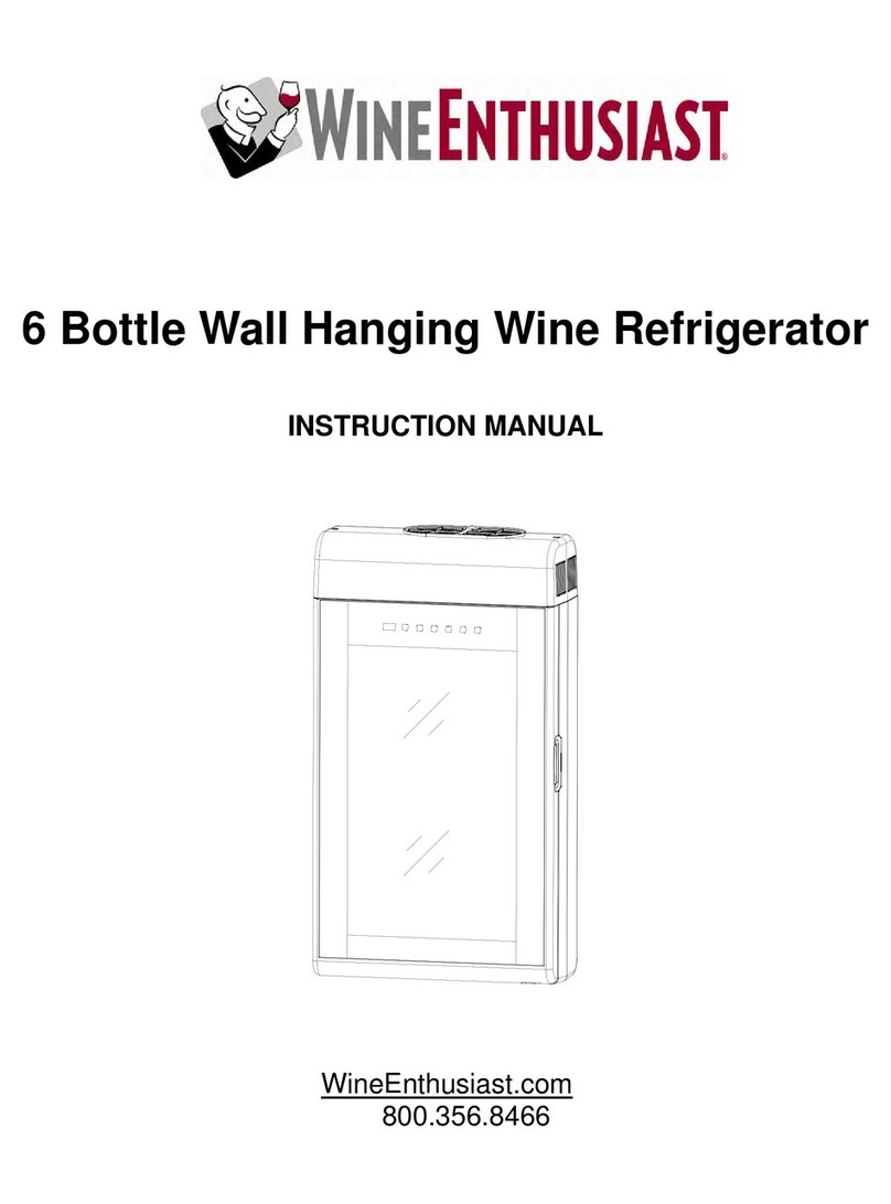 WineEnthusiast 6 Bottle Wall Hanging Wine Refrigerator User manual
