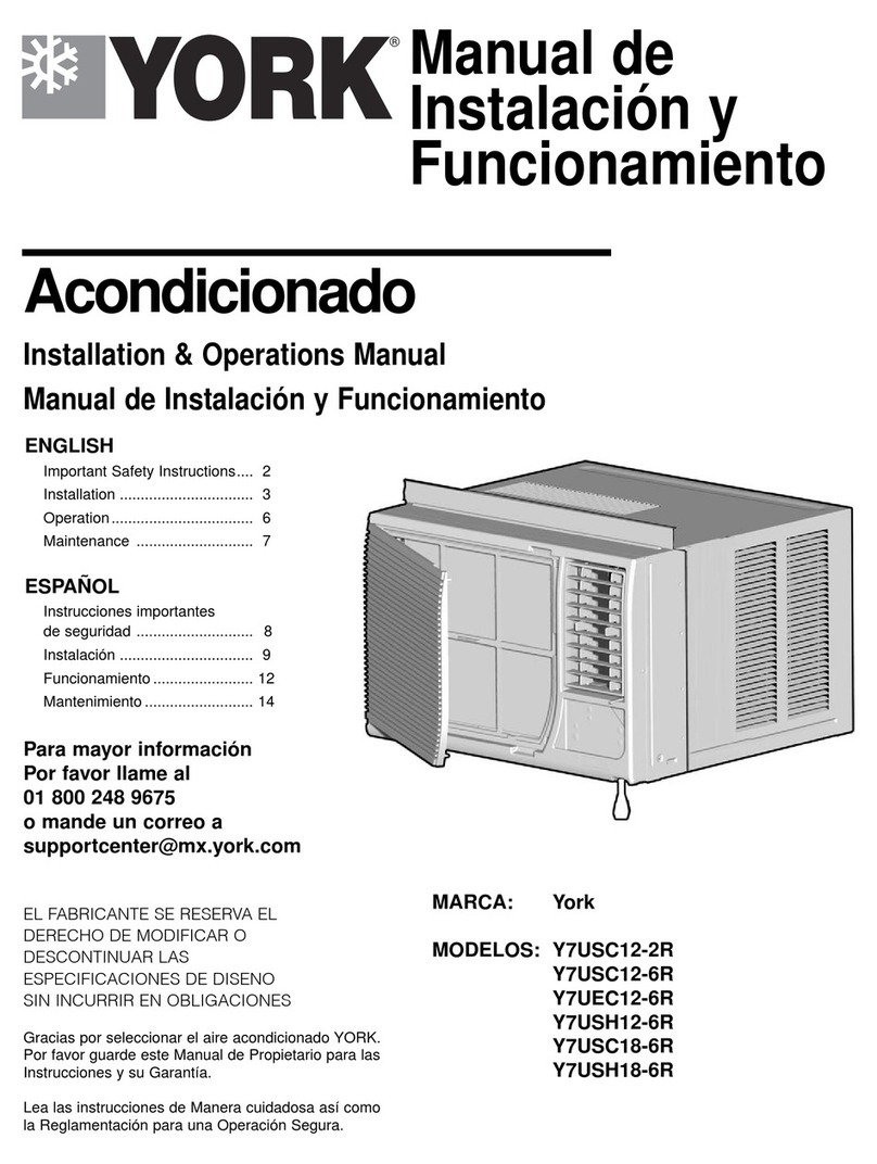 York Y7USC12-2R User manual