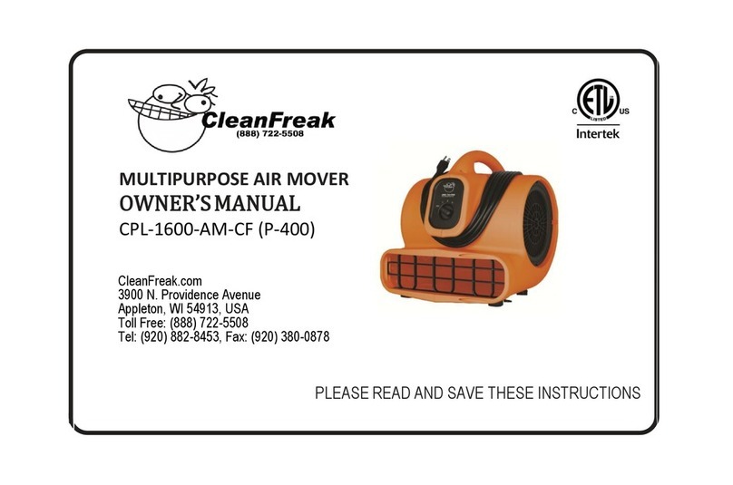 CleanFreak CPL-1600-AM-CF (P-400) owner's manual