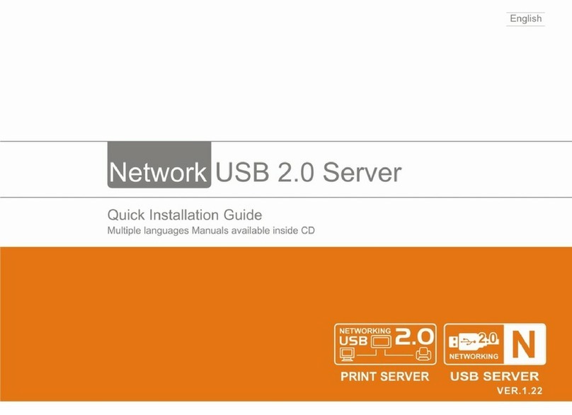 Winstars Networking USB LPR Print Server Quick installation guide