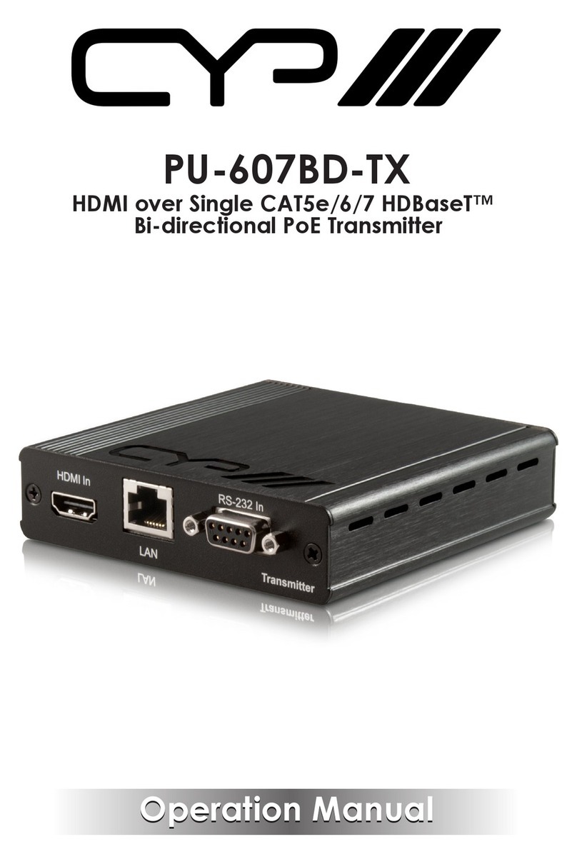 CYP PU-607BD-TX Operation manual