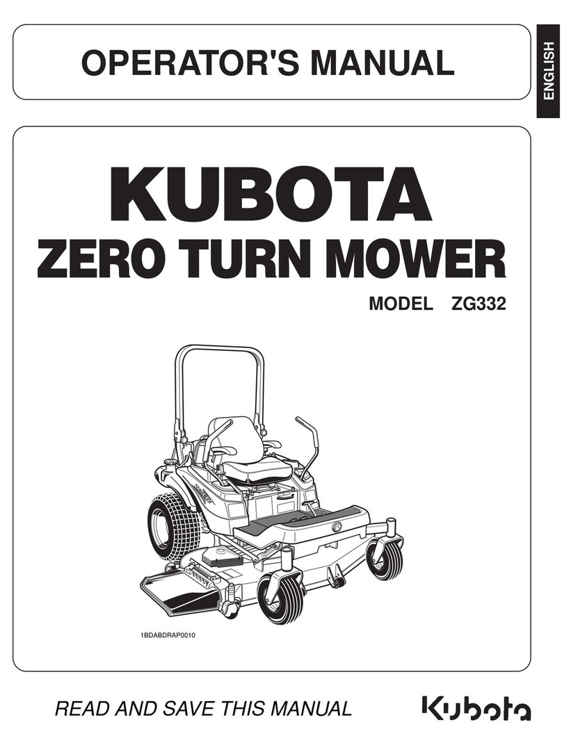 Kubota ZG332 Operator's manual