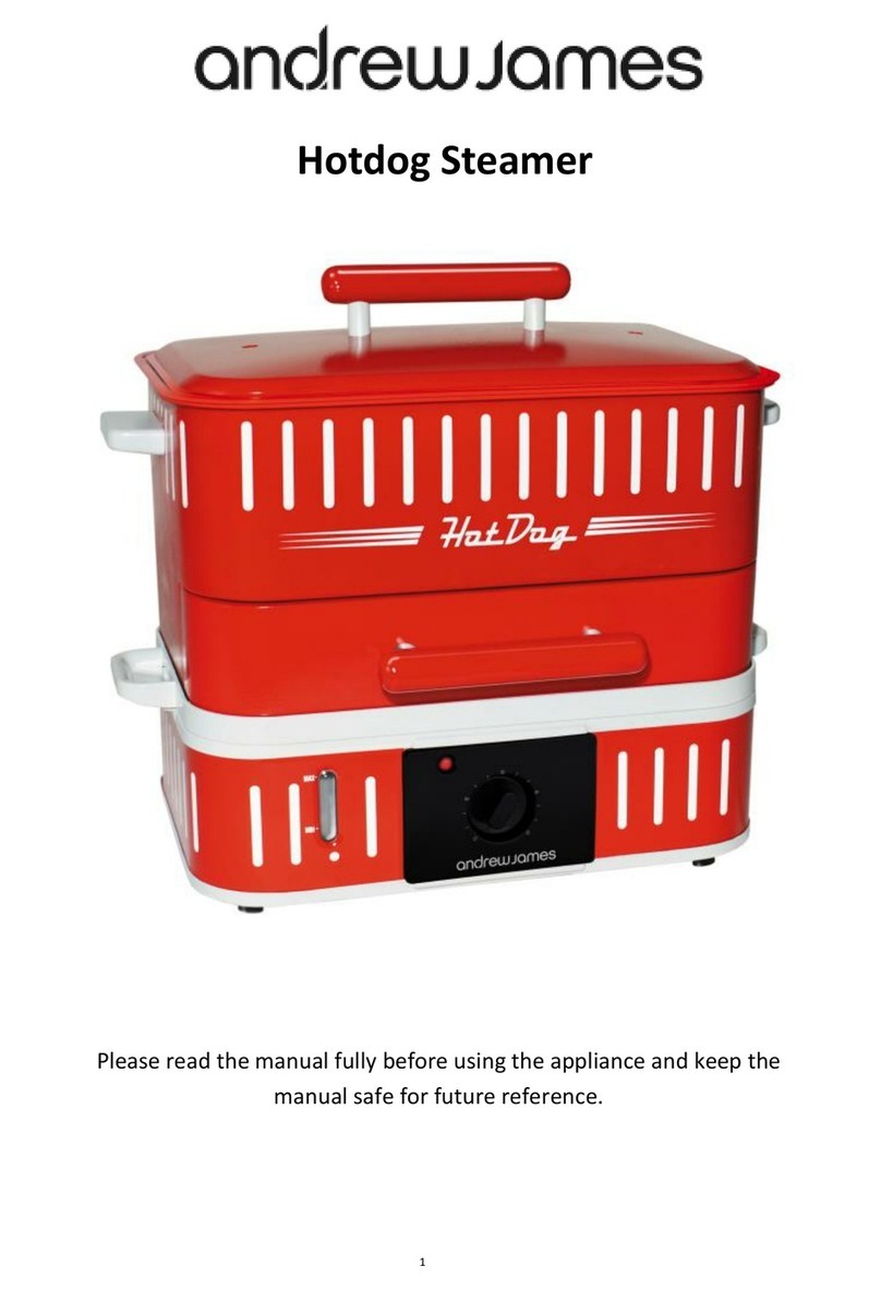 Andrew James Hotdog Steamer owner's manual