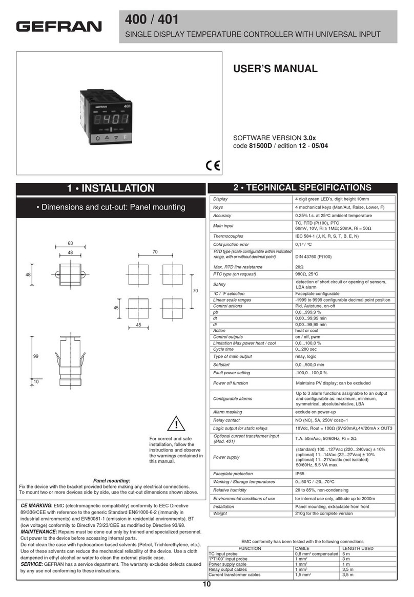 gefran 400 user manual