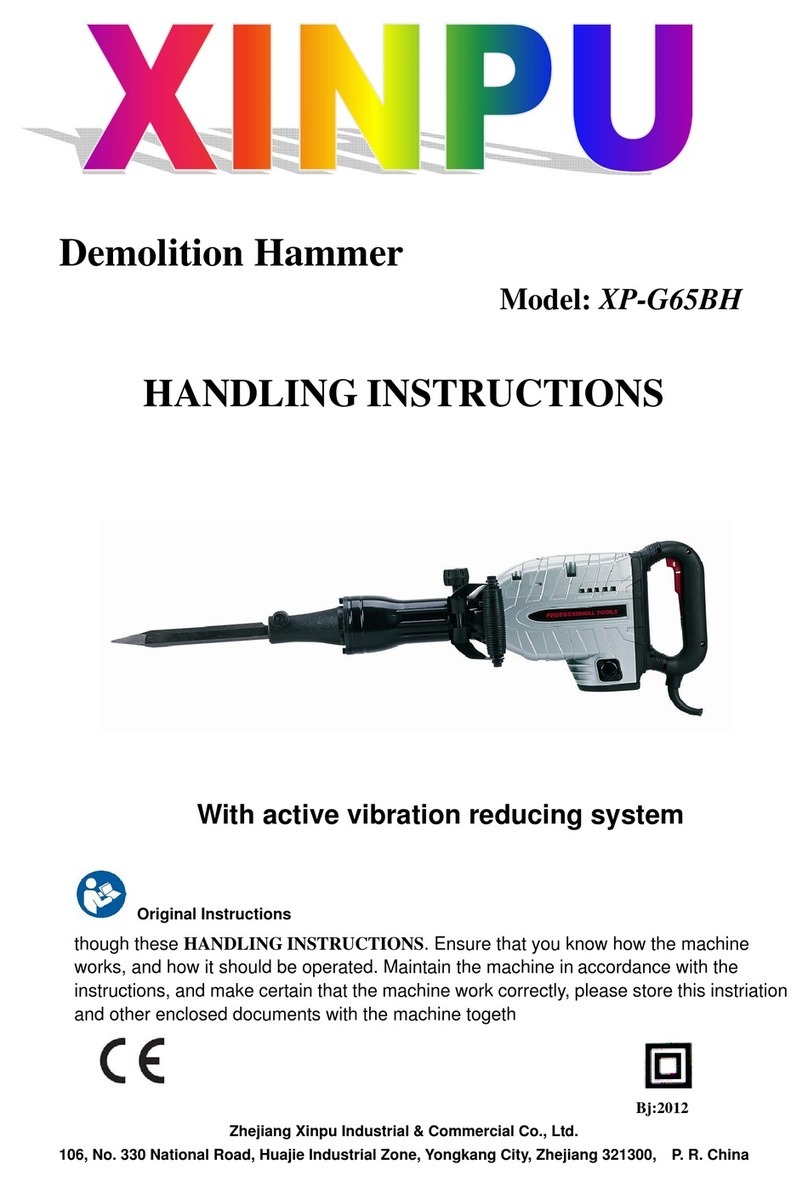 Xinpu XP-G65BH Handling instructions