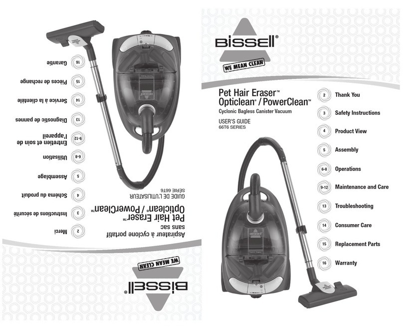 Bissell Pet Hair Eraser 66T6 SERIES User manual