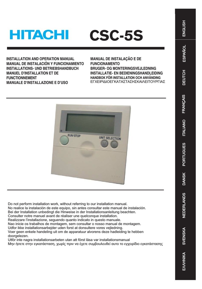 Hitachi CSC-5S Installation and operation manual