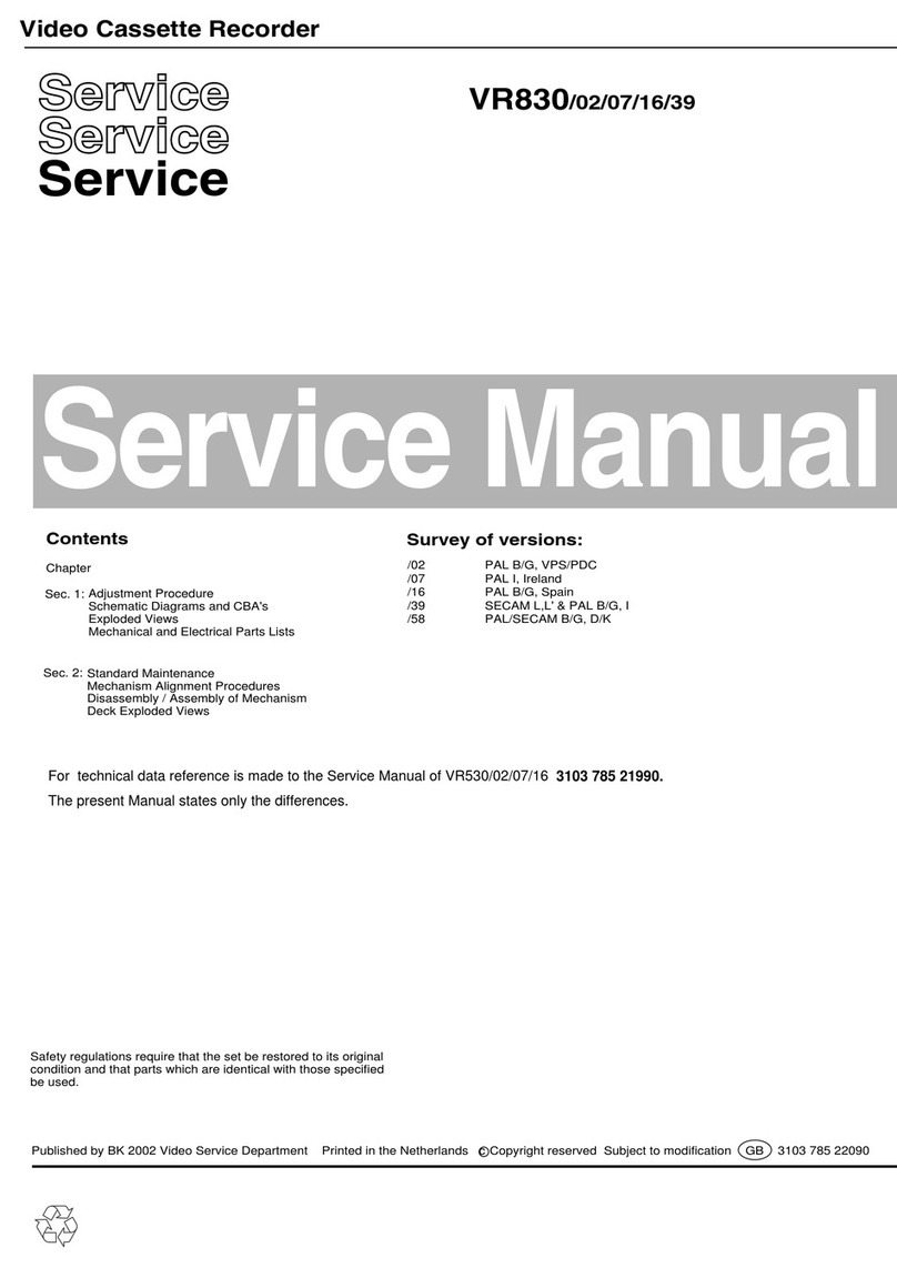 Philips MatchLine VR830/02 Service manual