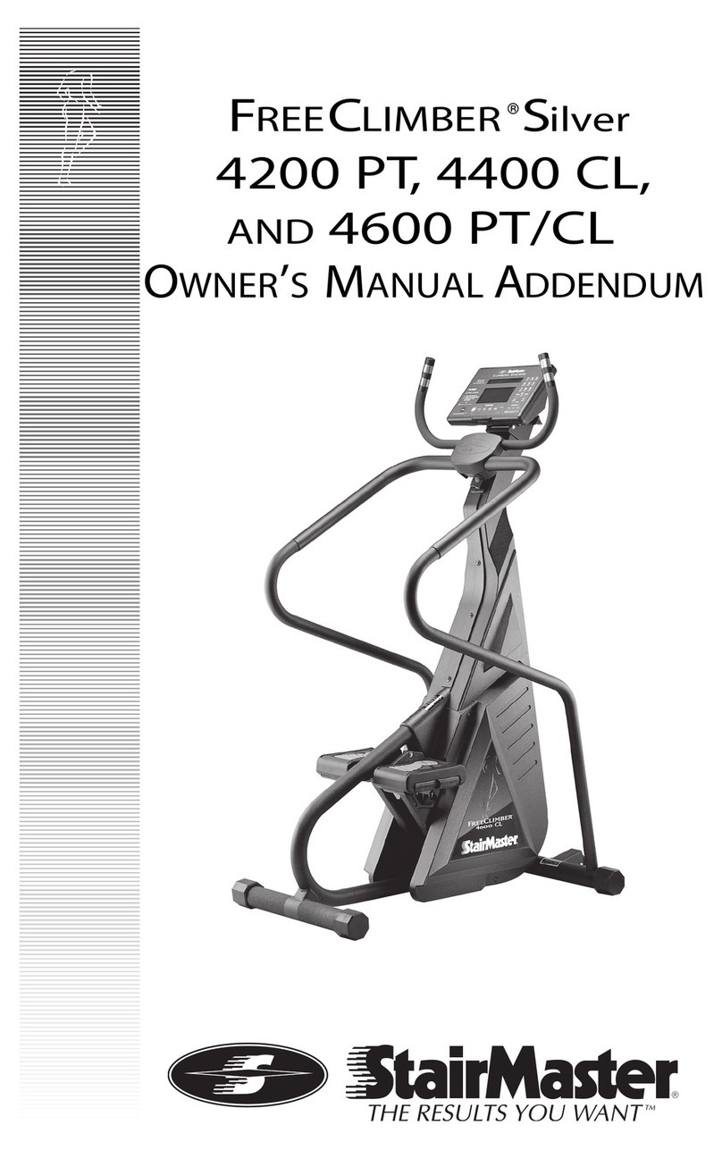 Stairmaster FREEC LIMBER Silver 4200 PT Owner's manual addendum Stairmaster FREEC LIMBER Silver 4200 PT Owner's manual addendum