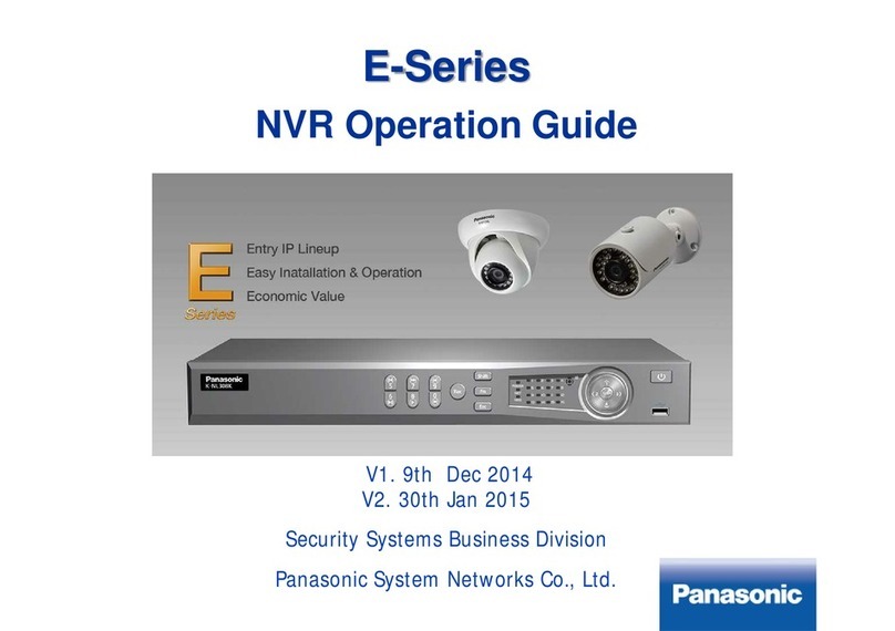 Panasonic E series Operation guide
