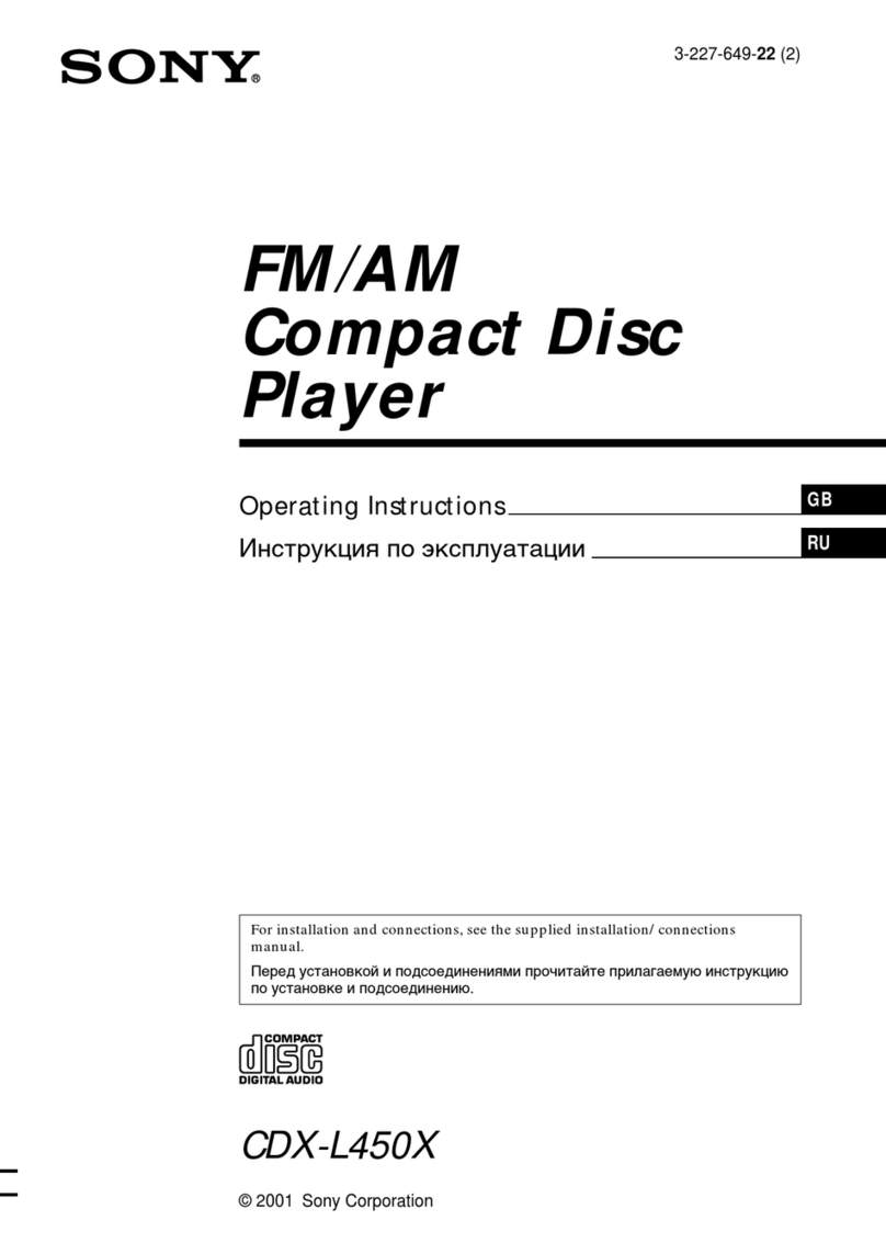 Sony CDX-L450X Operating Instructions (English,... User manual