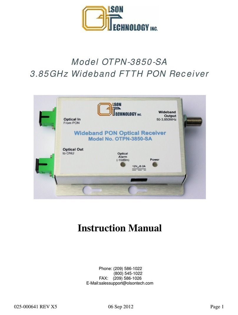 Olson Technology OTPN-3850-SA instruction manual