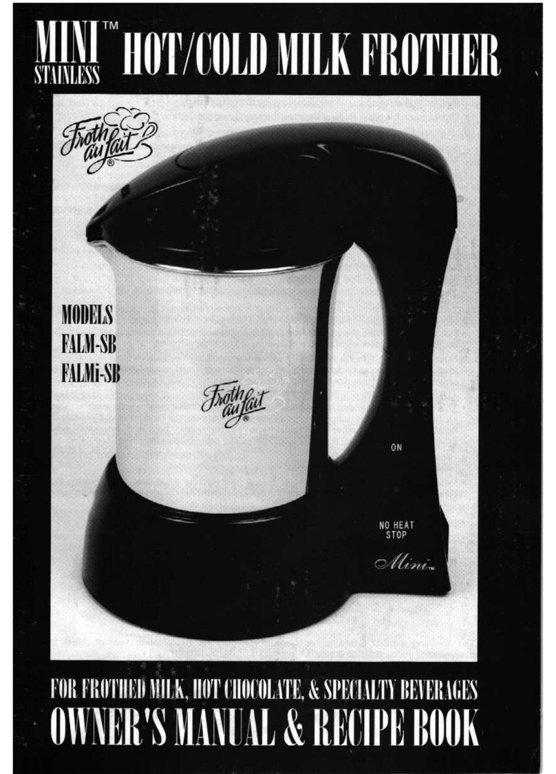 Froth Au Lait FALM-SB Mini Owners manual and use manual