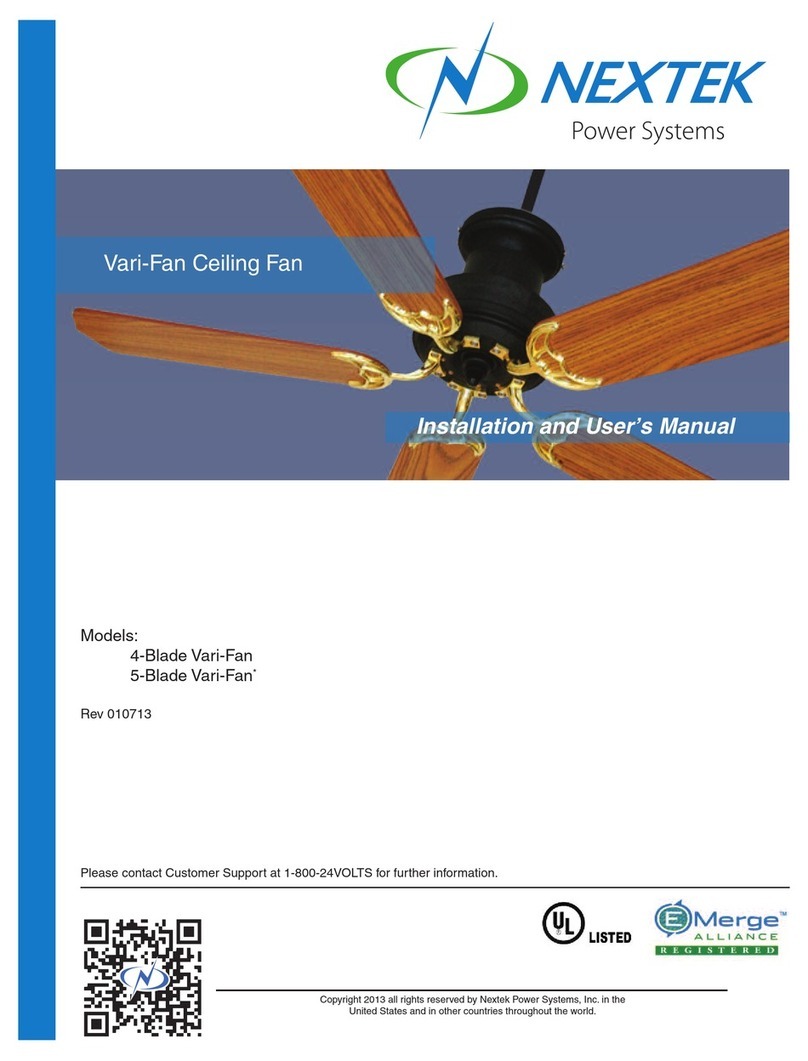 Nextek 4-Blade Vari-Fan user manual Nextek 4-Blade Vari-Fan user manual