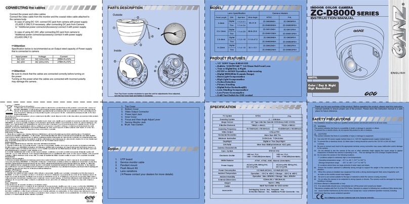 Ganz ZC-D8000 Series User manual