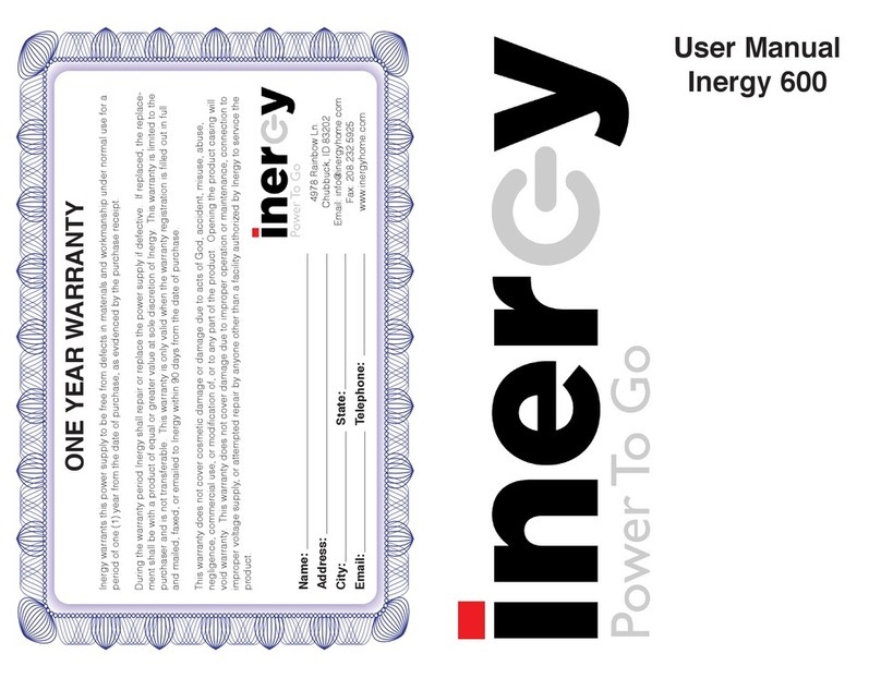 Inegry 600 user manual