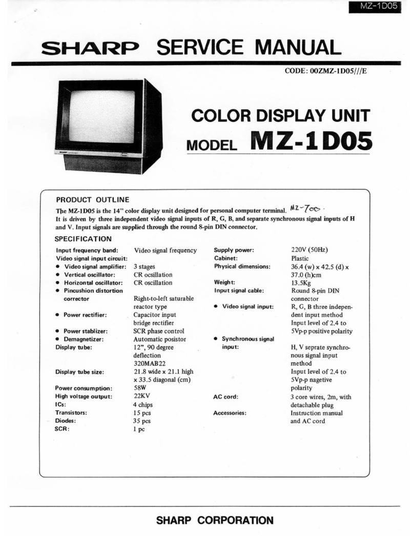 Sharp MZ-1D05 User manual
