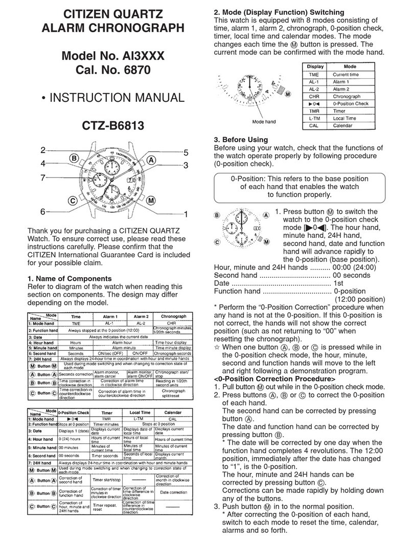 Citizen CTZ-B6813 User manual