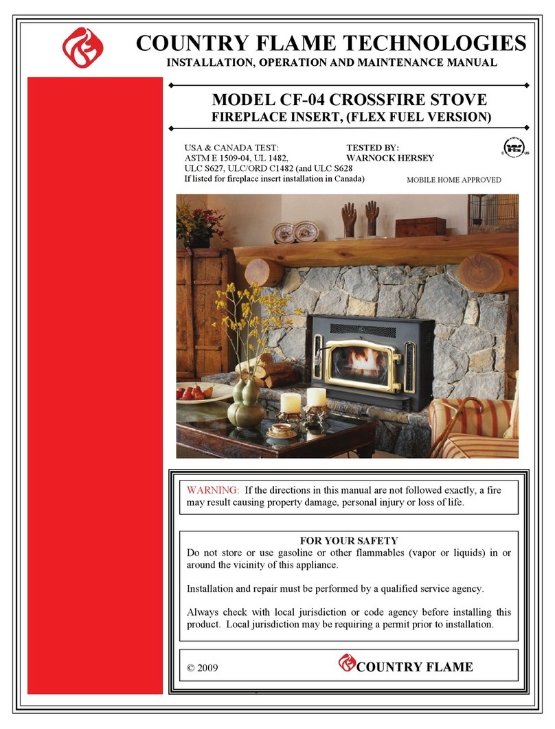 COUNTRY FLAME TECHNOLOGIES CF-04 Installation, operation and maintenance manual