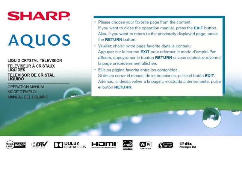 Sharp Aquos LC-60LE660U User manual