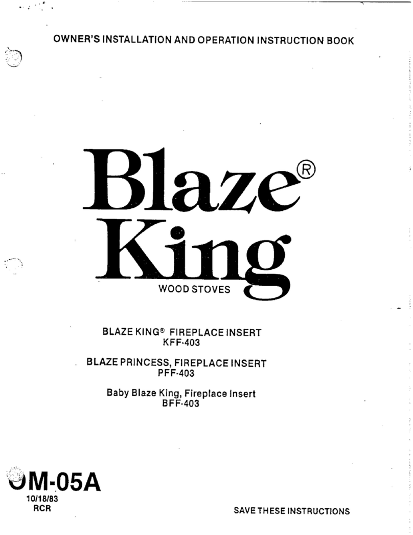 Blaze King KFF-403 Owner's installation &  operating manual