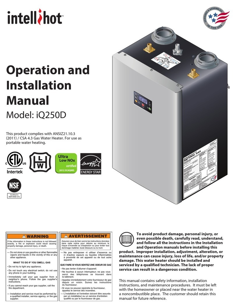 Intellihot iQ250D Specification sheet