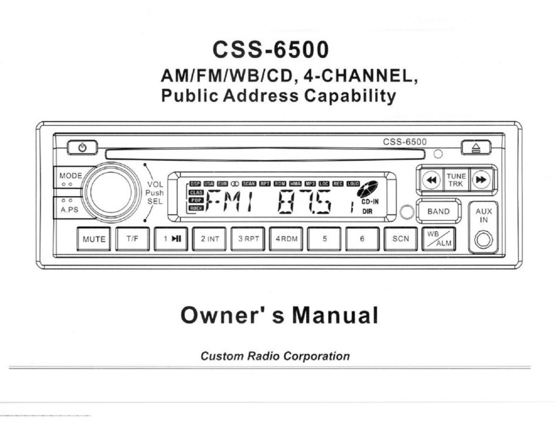 Custom Radio CSS-65500 User manual