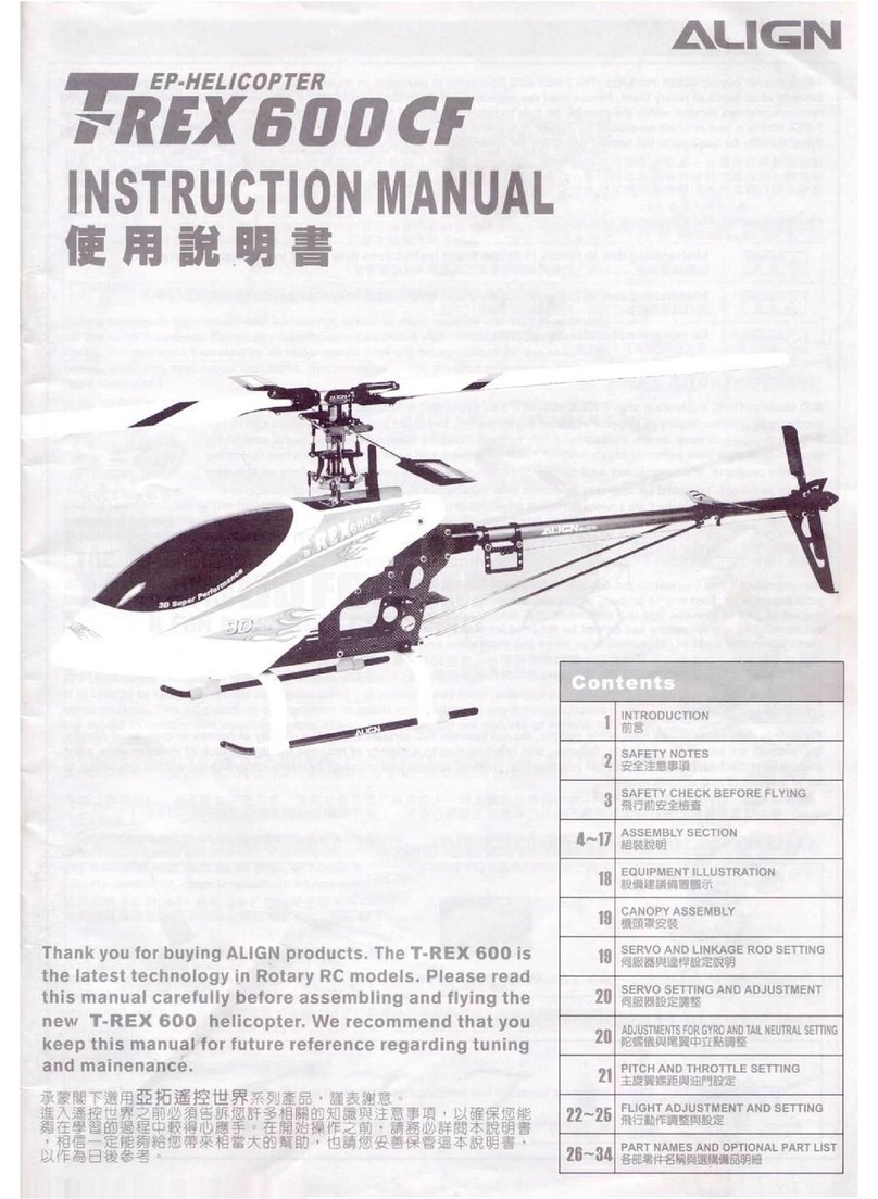 Align T-REX 600 CF User manual