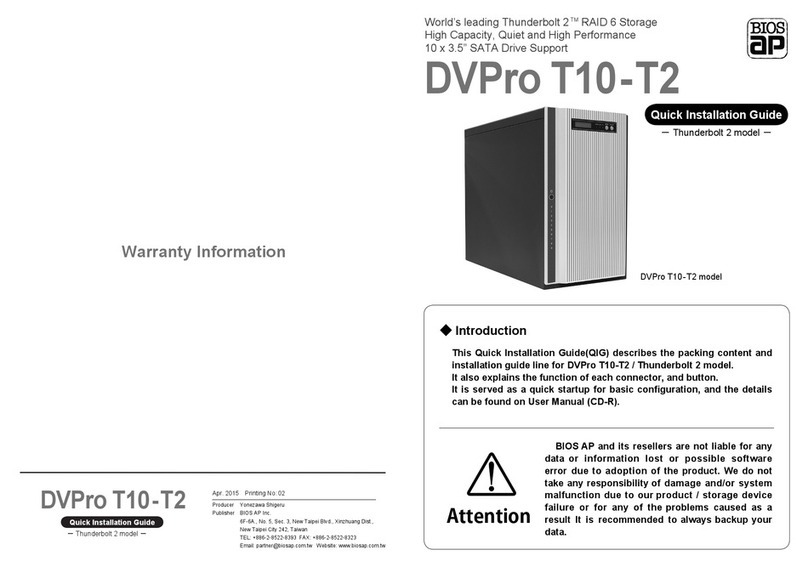 BIOS AP DVPro T10-T2 User manual