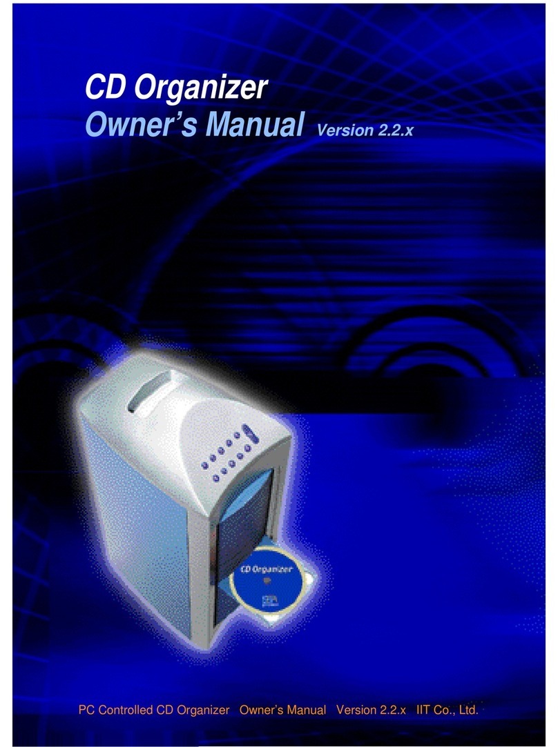 IIT PC Controlled CD Organizer owner's manual