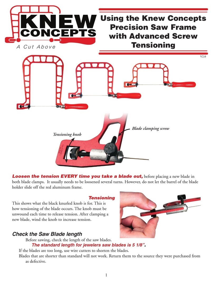 Knew Concepts 3'' Fret Saws instructions