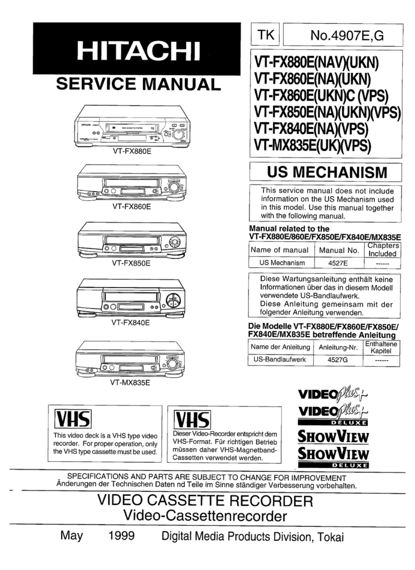 Hitachi VT-FX880E User manual