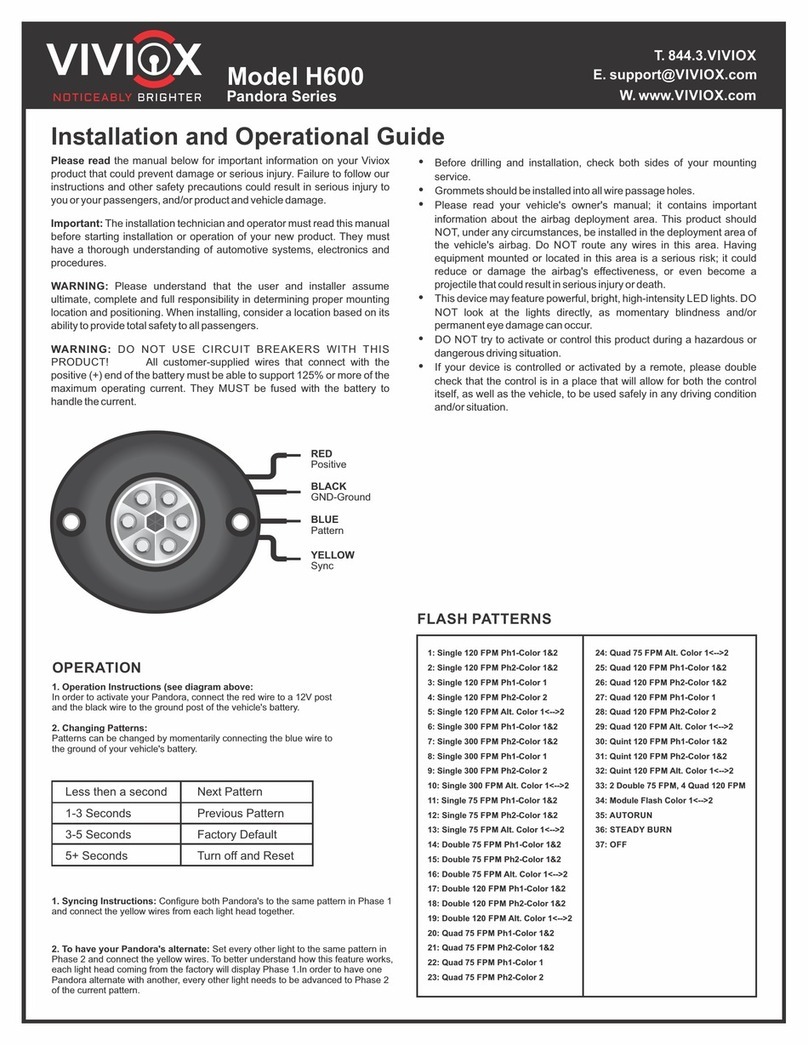 Viviox Pandora H600 operating instructions