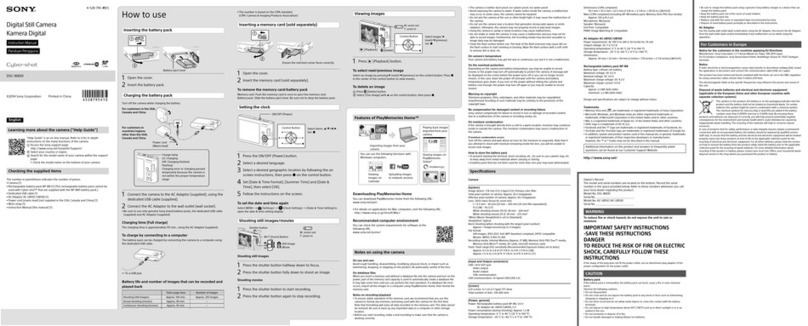Sony DSC-W830 User manual