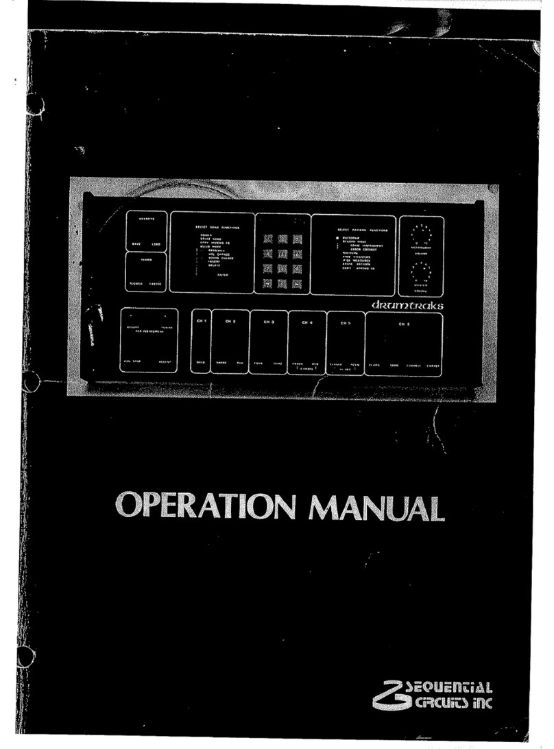 Sequential Drumtraks 400 Operation manual