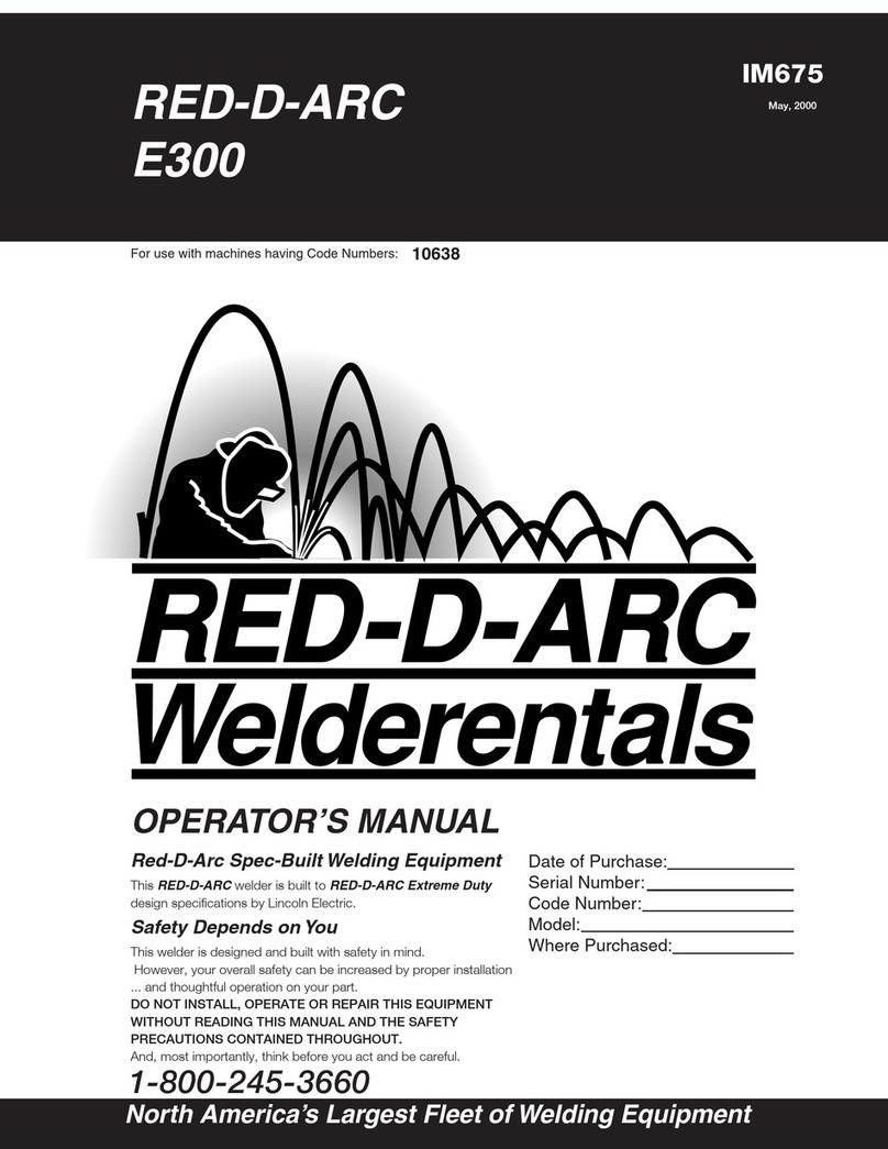 Red-D-Arc E300 Operator's manual