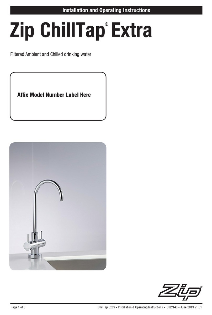 Zip ChillTap Extra Installation and operating instructions