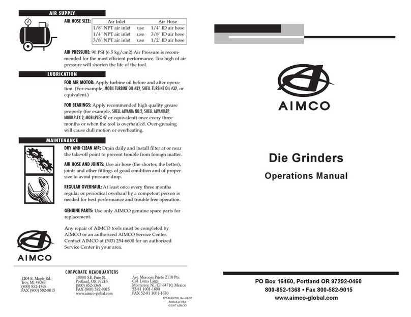 Aimco MSG-3BSN Operation manual