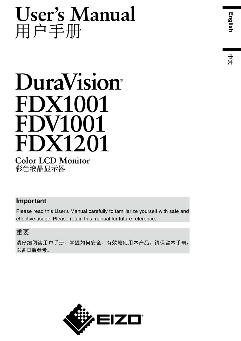 Eizo DURAVISION FDX1001 user manual
