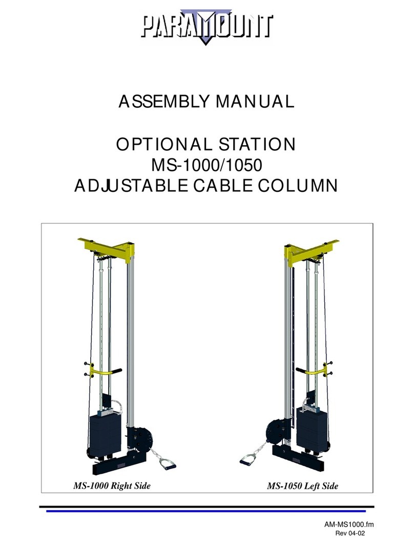 Paramount Fitness MS-1000 Assembly manual