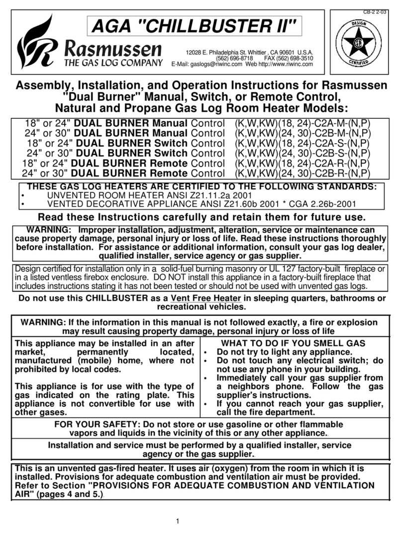 Rasmussen K18-C2A-M-N Assembly, installation and operation instructions