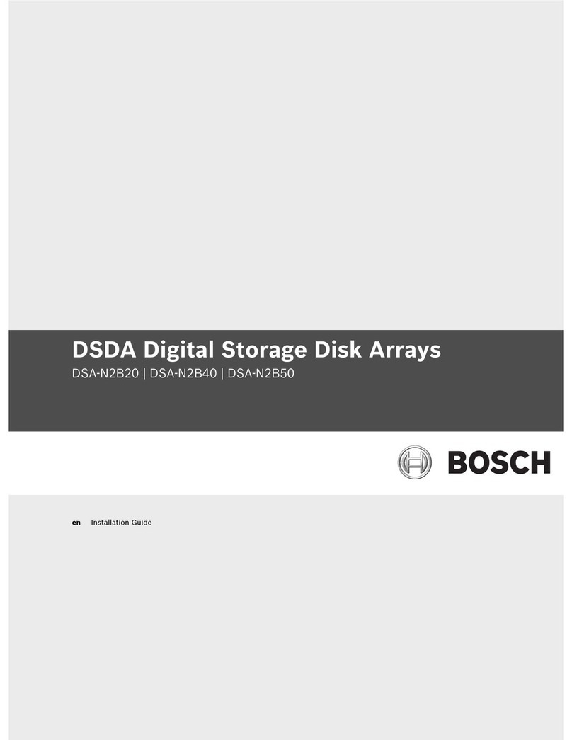 Bosch DSDA ISCSI DISK ARRAY SERIES DSA-N2B20 User manual