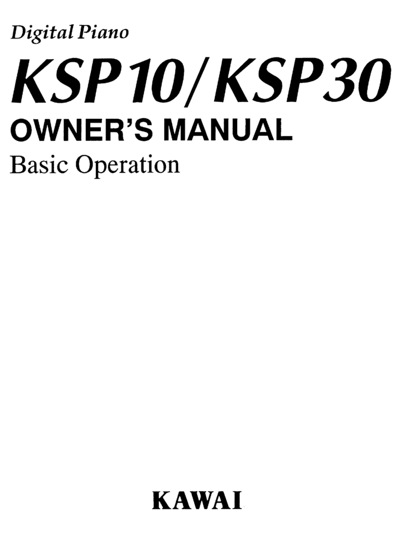 Kawai Digital Piano KSP10 owner's manual