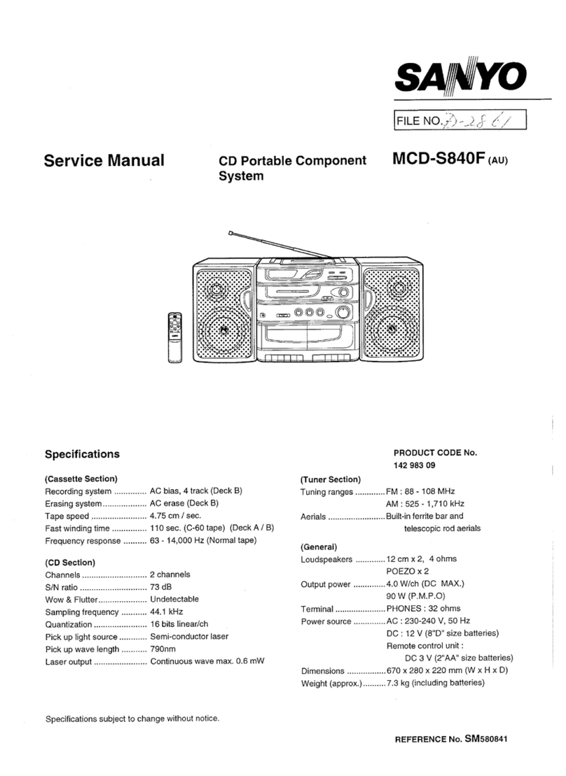 Sanyo MCD-S840F User manual