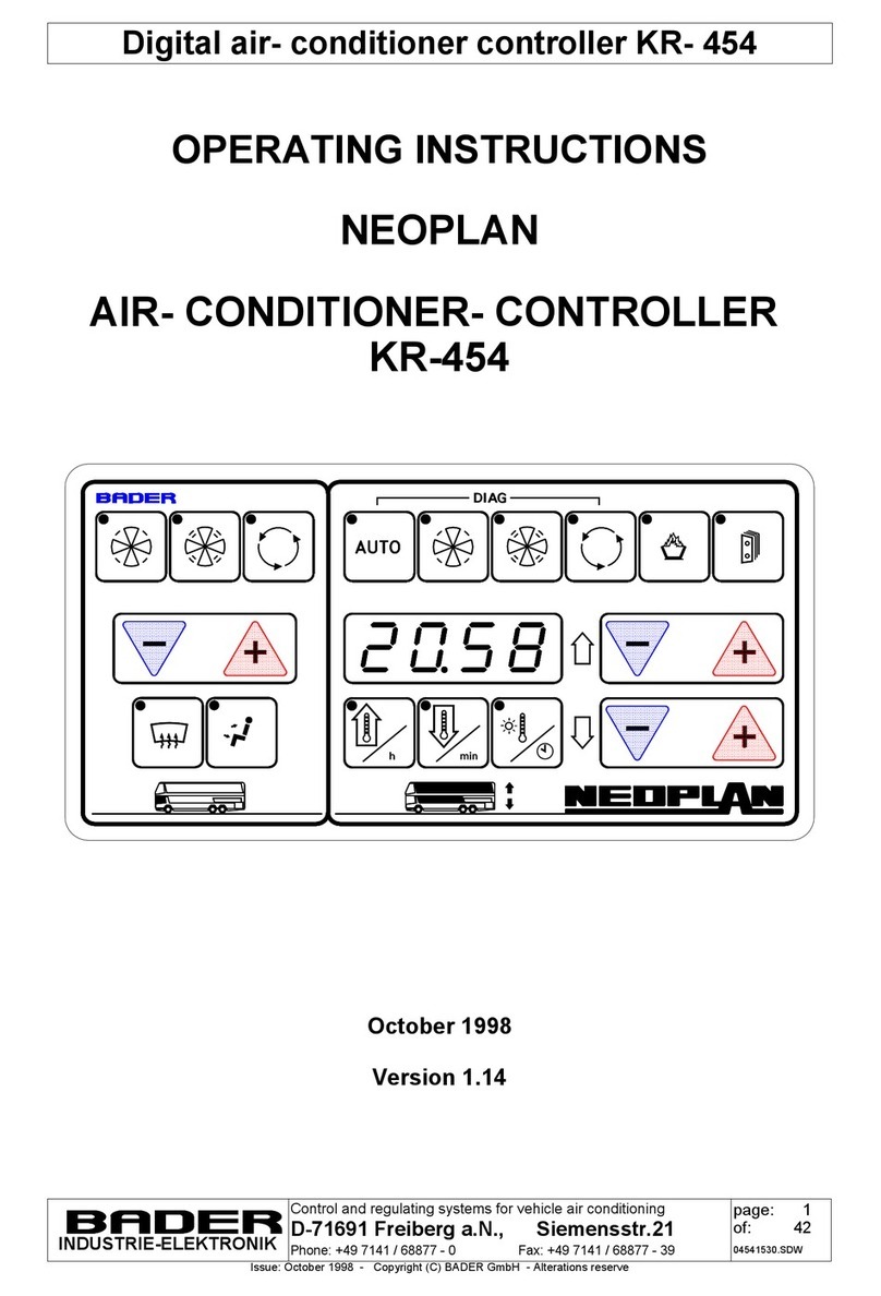 Bader KR-454 operating instructions
