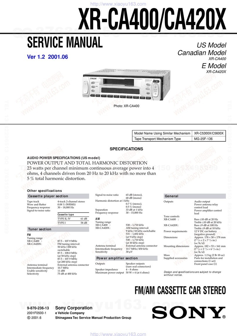 Sony XR-CA400 User manual